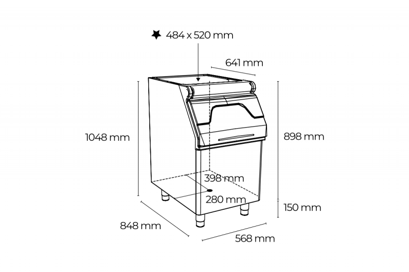 Spremnik za led JB 105 schema MELKI TEHNIKA d.o.o.