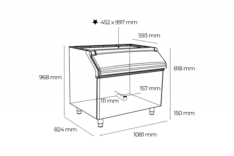 Spremnik za led JB 305 schema MELKI TEHNIKA d.o.o.